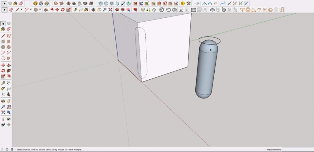 use "Follow Me" tool for cutout in Sketchup