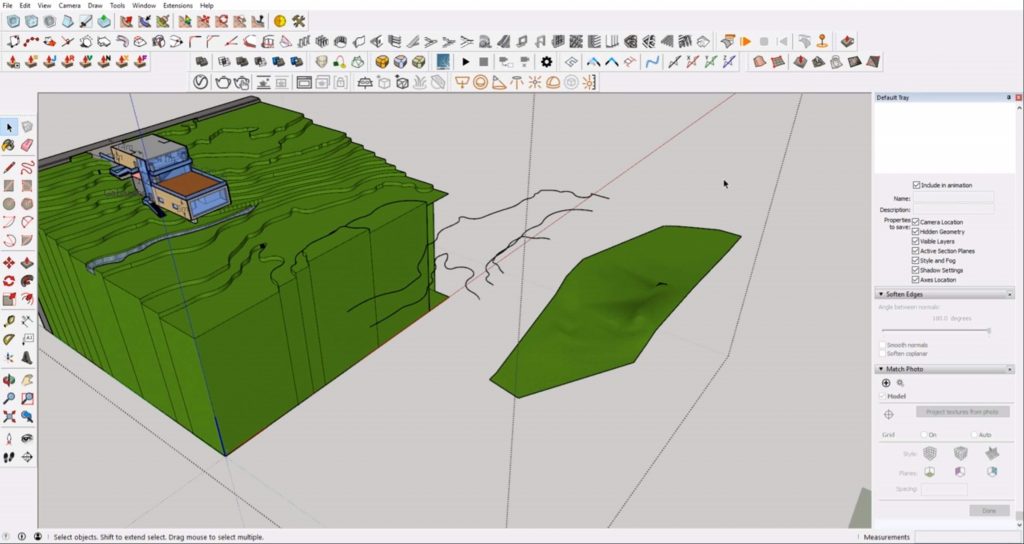 create contours from Sketchup site model