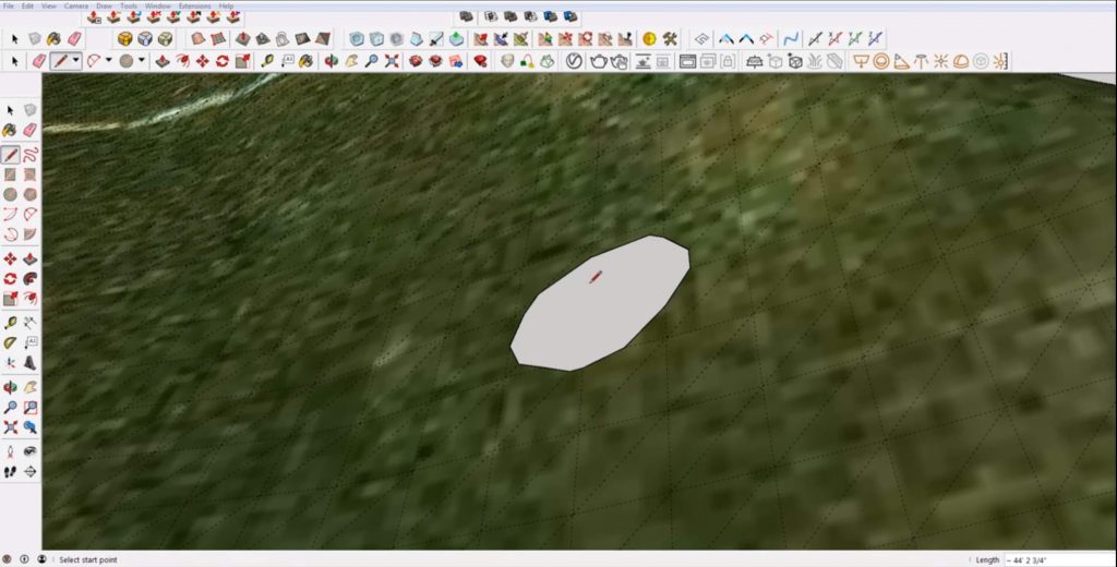 create hole from lines on terrain