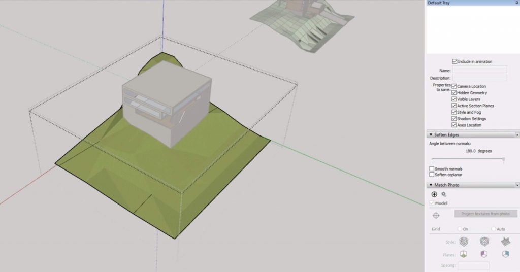 soften edges of Sketchup site model