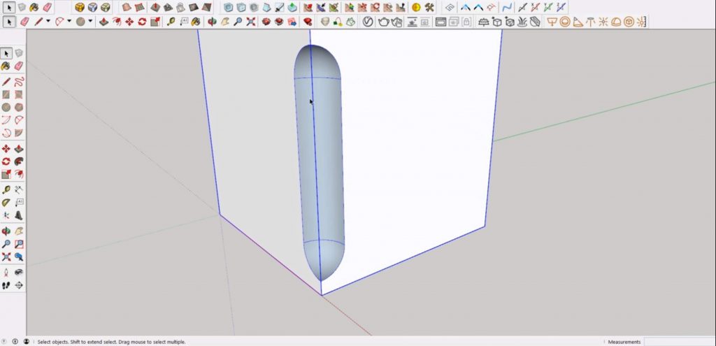 subtract cutout in Sketchup