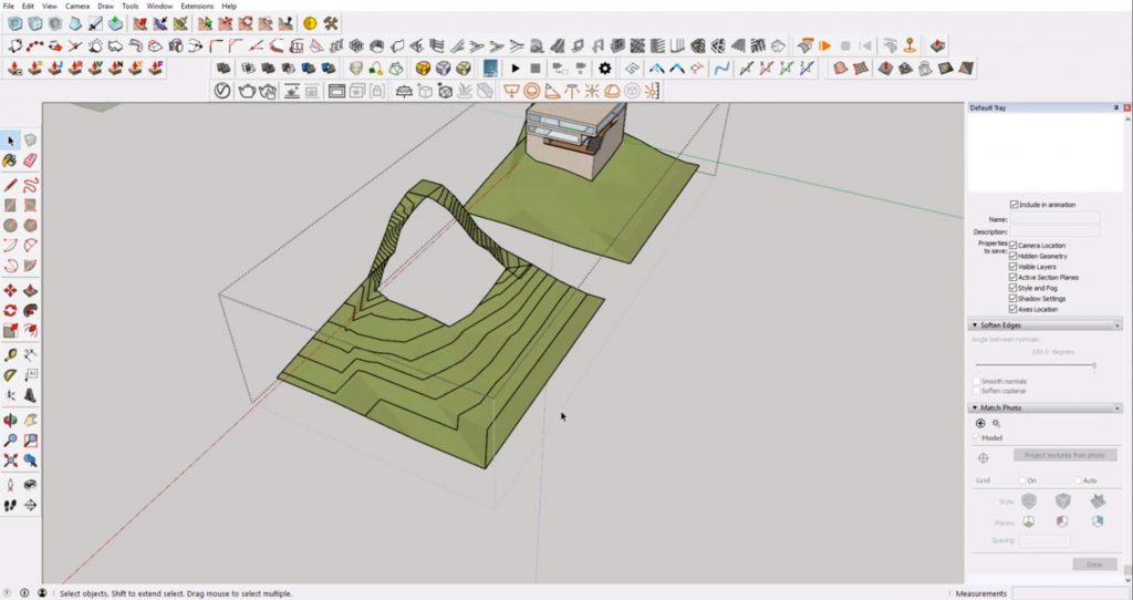 intersect faces of Sketchup site model