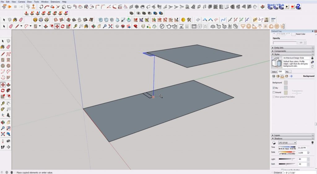 copy tread of stairs in Sketchup