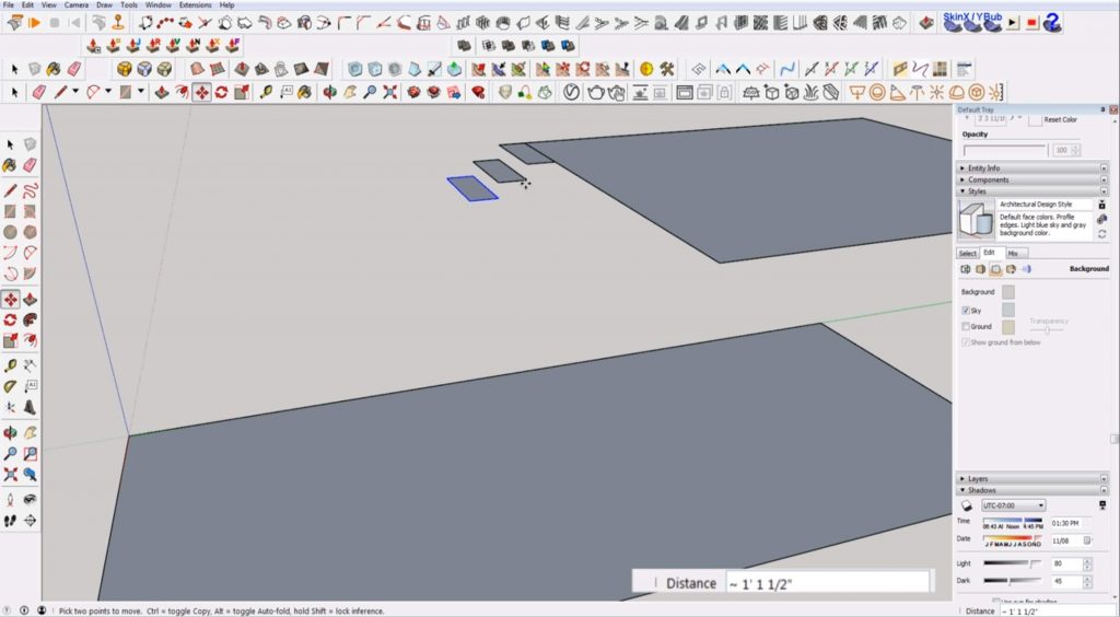 copy tread of stairs in Sketchup