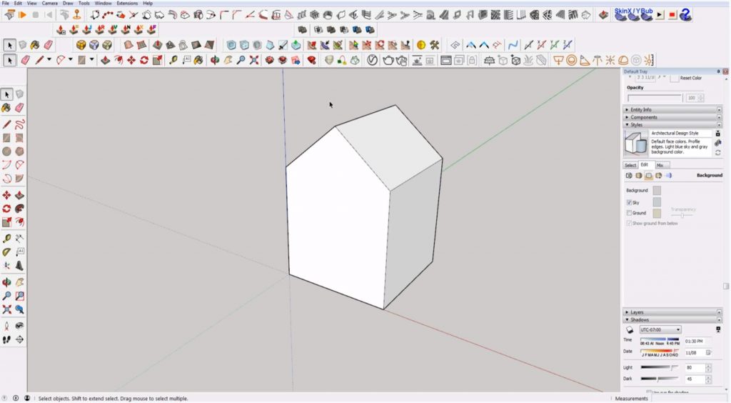 Sketchup for beginners: modeling a house