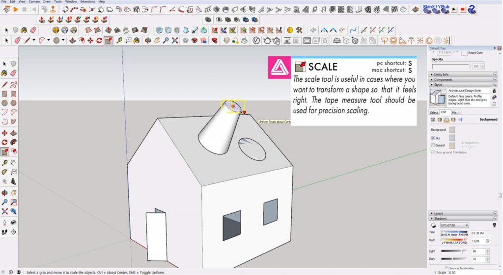 Sketchup for beginners: scaling
