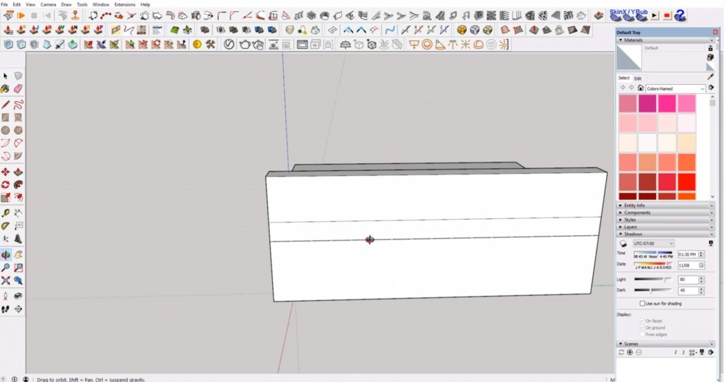 ghosting lines in Sketchup