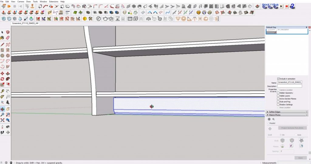 finished back piece of IKEA furniture in Sketchup