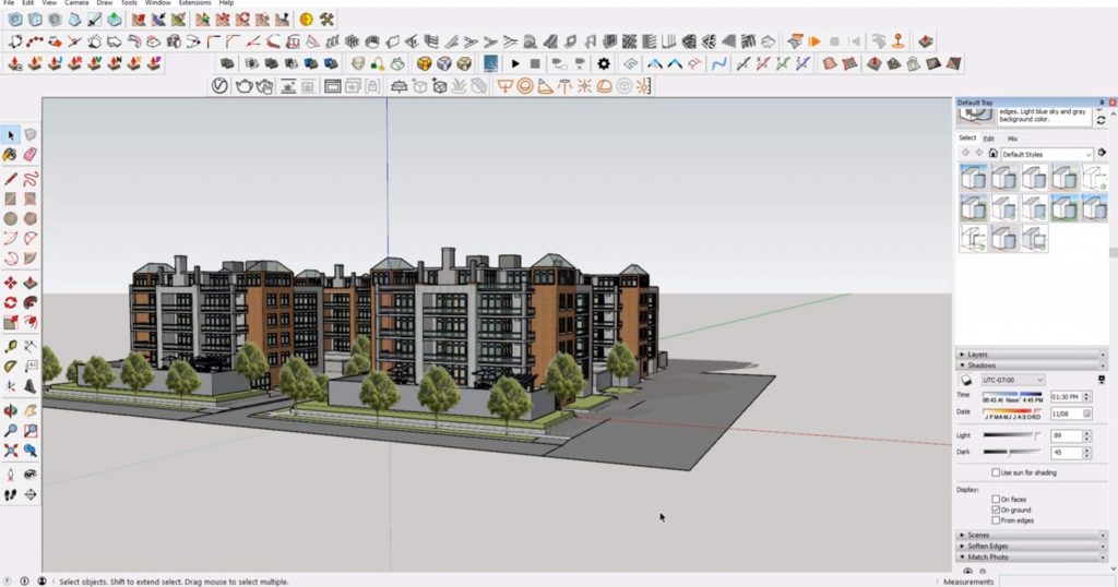 ground plane duplicate shadows in Sketchup