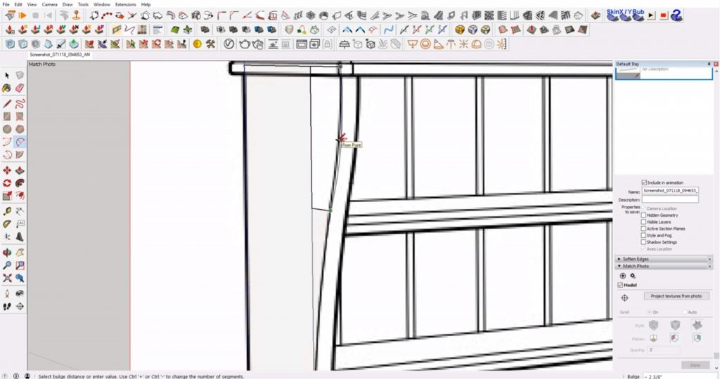 draw curves of IKEA furniture in Sketchup