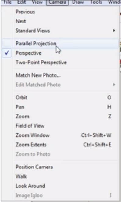 clipping in Sketchup parallel projection 