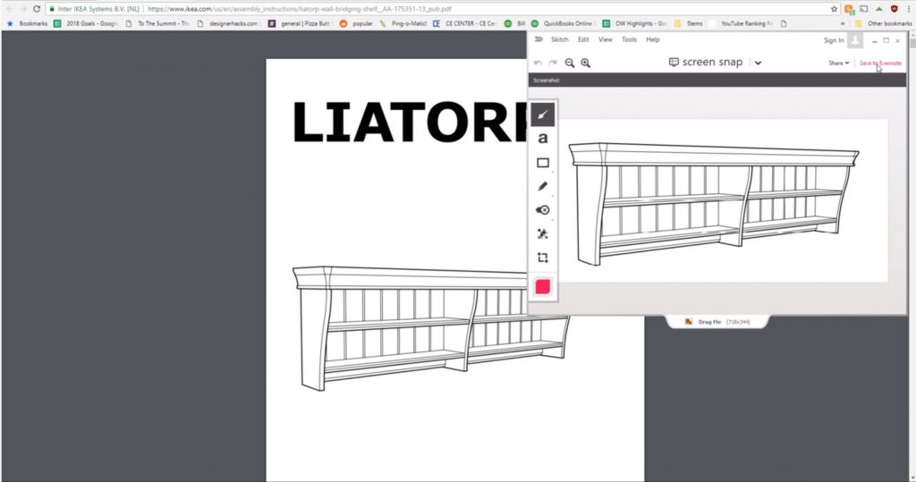 save Skitch of IKEA furniture in Sketchup