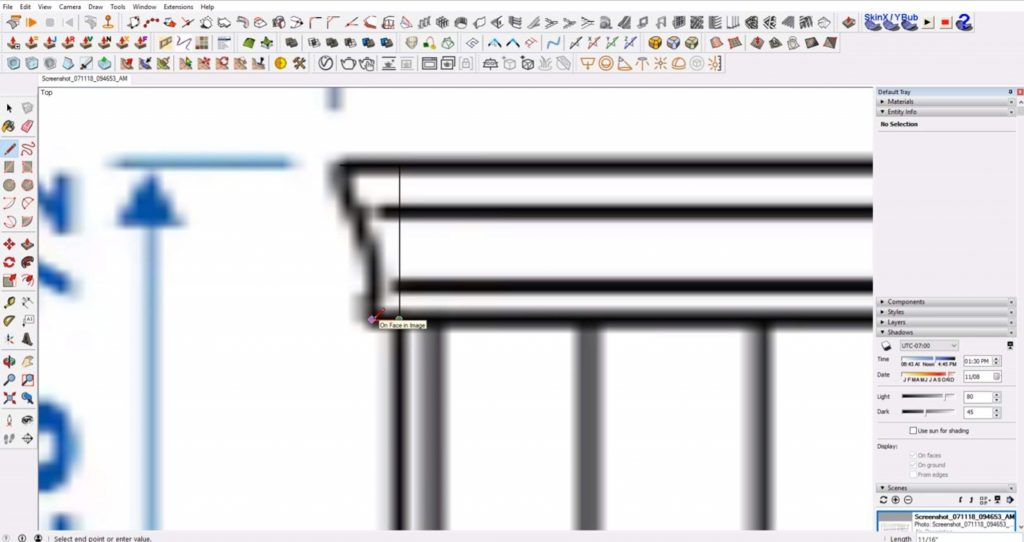 trace profile shape of IKEA furniture in Sketchup