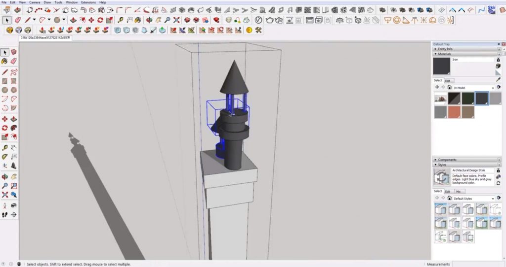 add chimney to Sketchup speed model