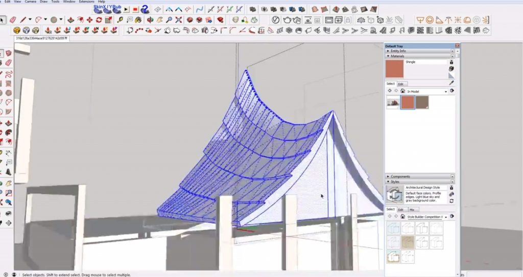 make roof shingles for Sketchup speed model