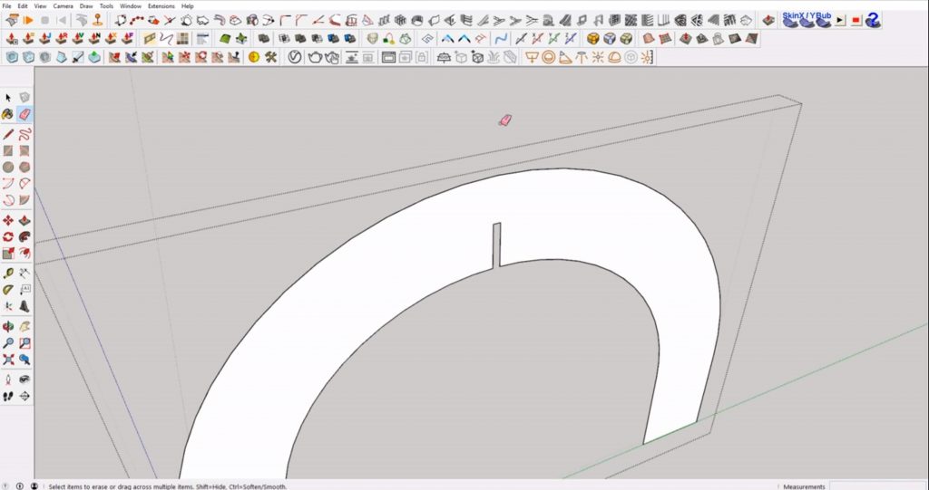 draw second notch for interlocking shapes