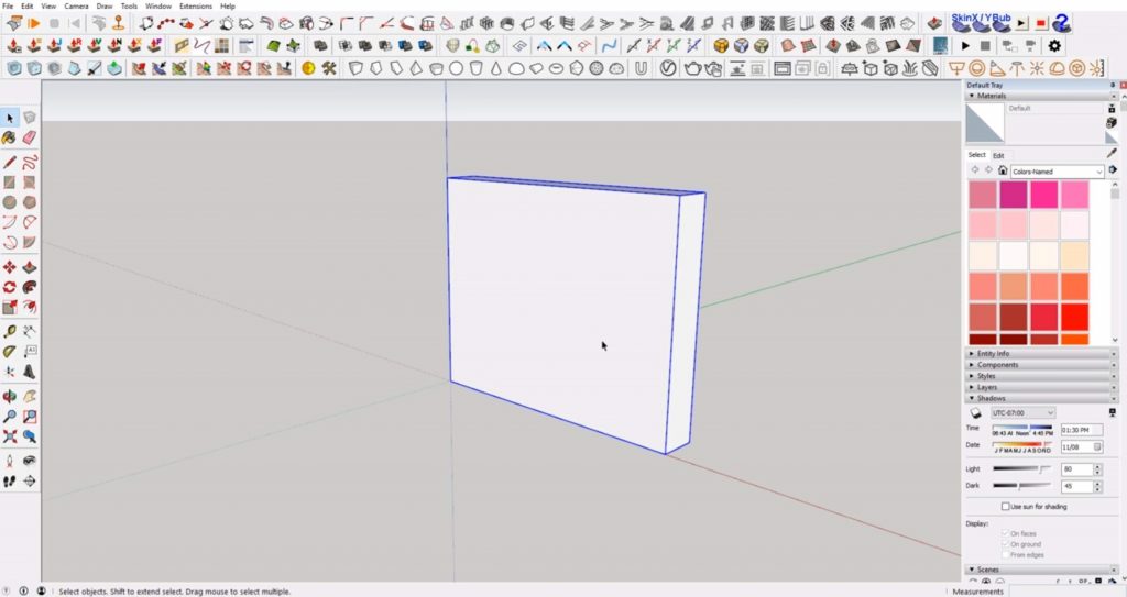 make wall for windows in Sketchup