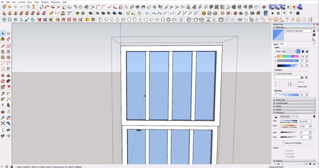unhide geometry of windows in Sketchup